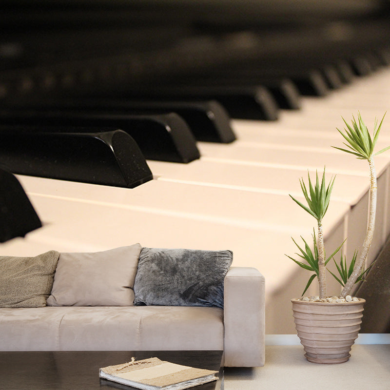 Piano Music Key Horizontal Photography Piano Mural Decorative Eco-friendly for Home Decor