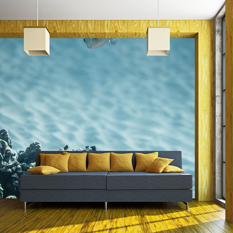 Eco-friendly Tropical Beach Style Seabed Mural Decorative Bathroom Mural