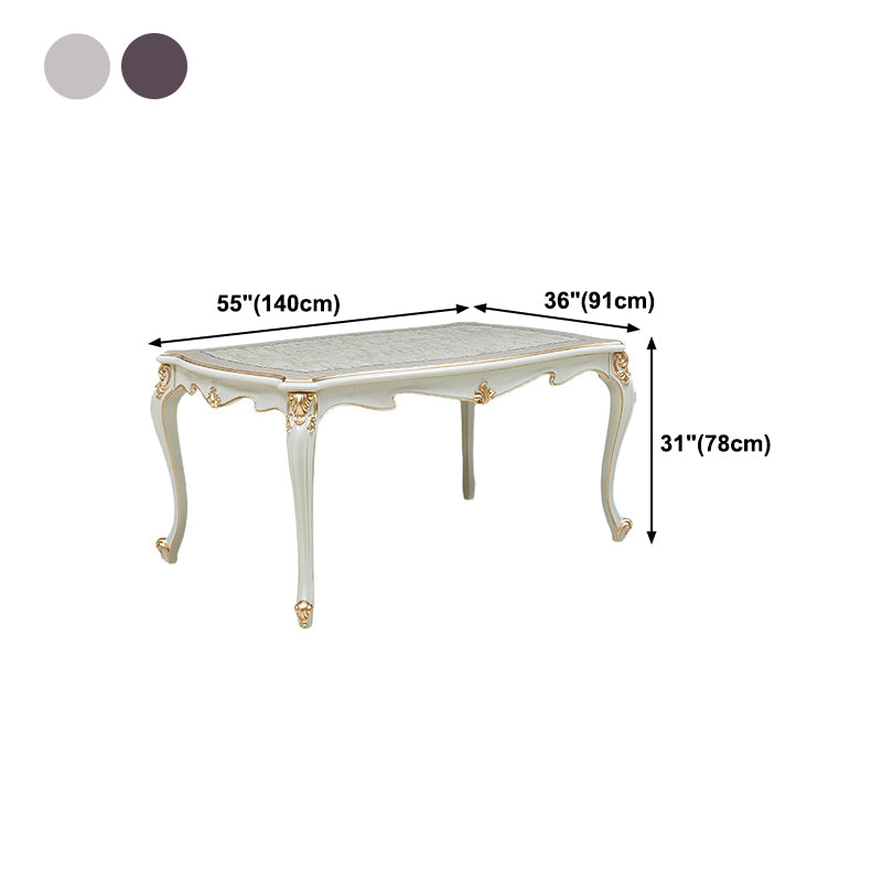 Mid-Century Rectangle Standard Dining Table Solid Wood Kitchen Dining Table with 4 Legs Base