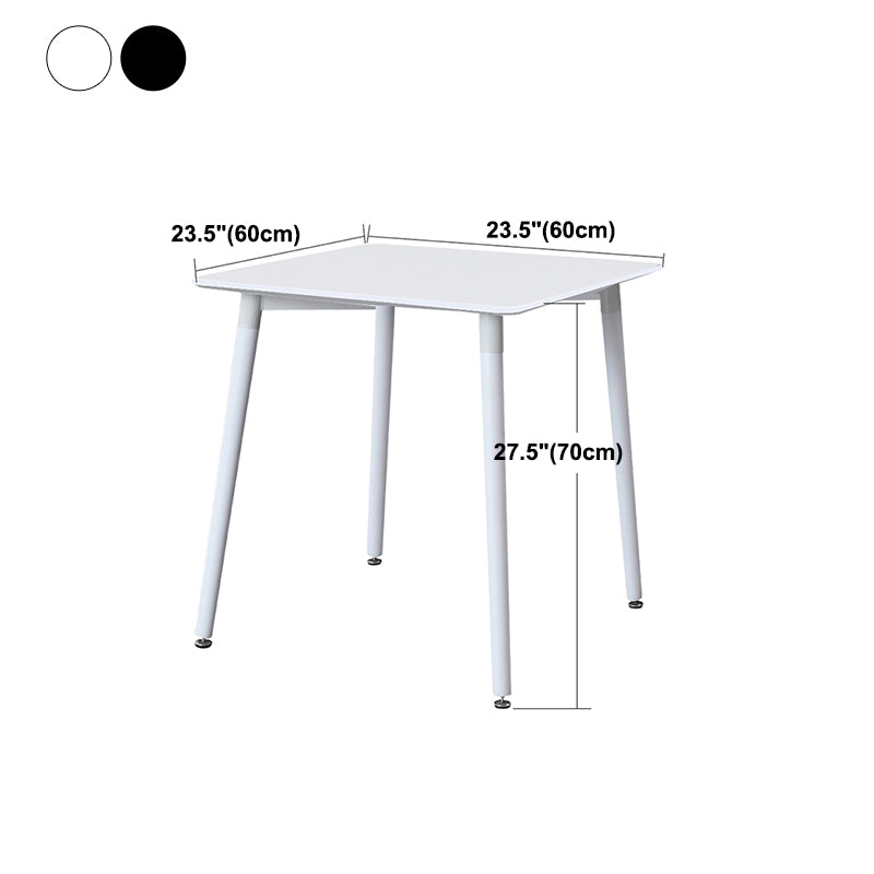 Industrial Style Dining Table 4 Legs Dining Table with Solid Wood Base for Home Use