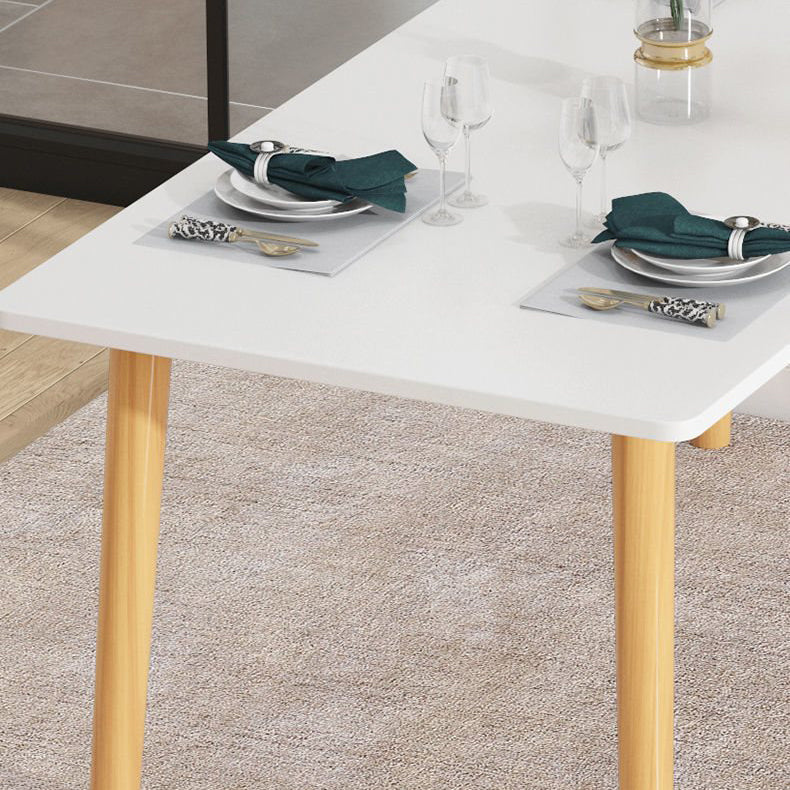 Industrial Wood Rectangle Dining Table Kitchen Standard Dining Table with 4 Legs