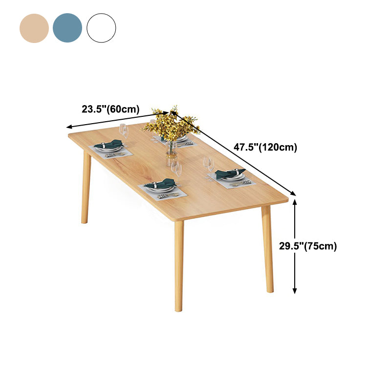 Industrial Wood Rectangle Dining Table Kitchen Standard Dining Table with 4 Legs