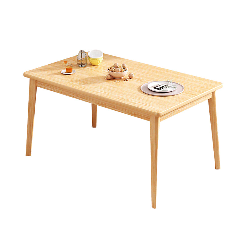 Mesa de comedor industrial rectangular de MDF, mesa de comedor de cocina estándar con 4 patas