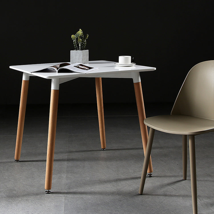Mesa de comedor cuadrada industrial Mesa de comedor de madera con 4 patas para comedor