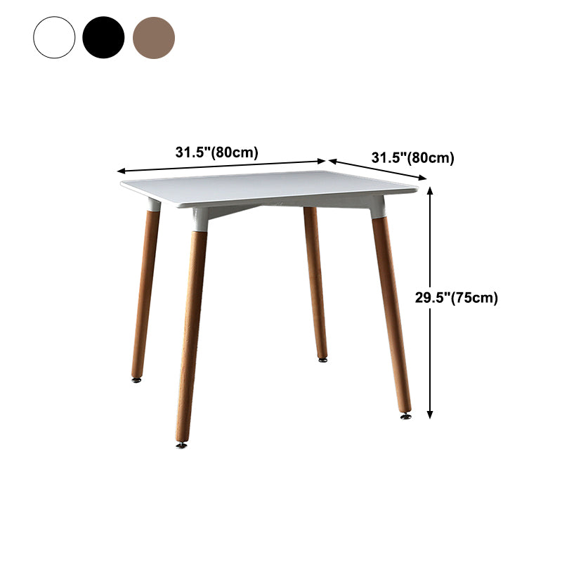 Mesa de comedor cuadrada industrial Mesa de comedor de madera con 4 patas para comedor