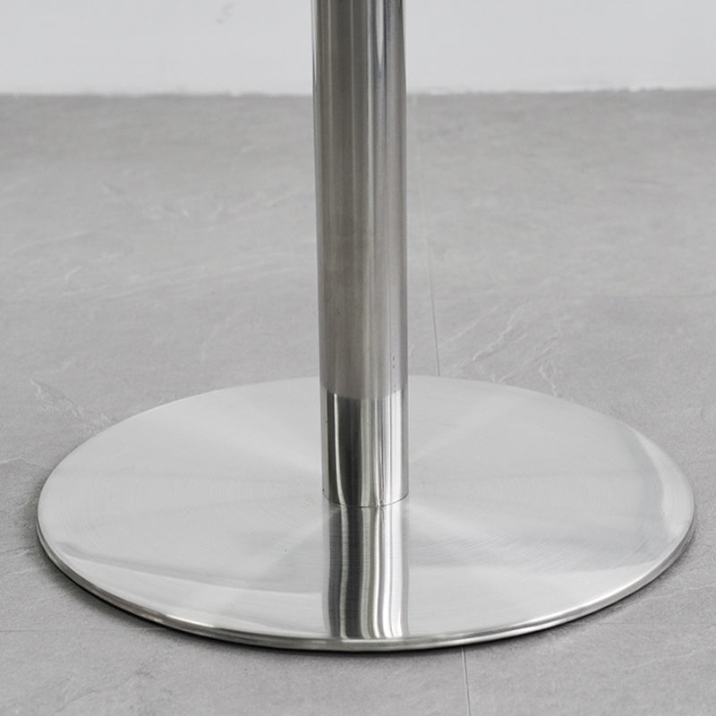 Muebles de estilo industrial Mesa de comedor de acero inoxidable con base de pedestal