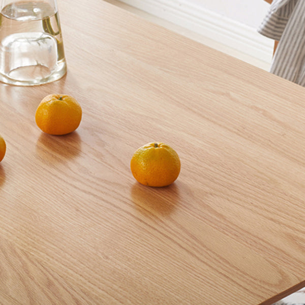 Solid Wood Industrial Dining Table Rectangle Standard Dining Table for Kitchen