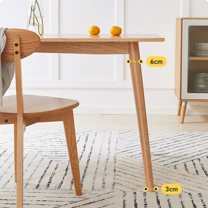 Solid Wood Industrial Dining Table Rectangle Standard Dining Table for Kitchen