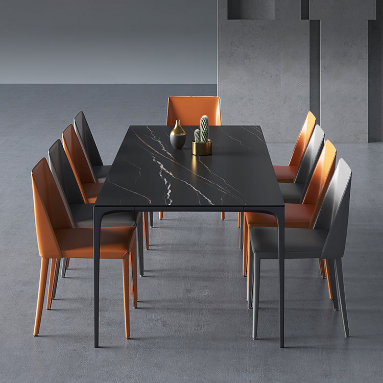 Rectangle Dining Site Table Stone Contemporary Dining Table with 4-foot