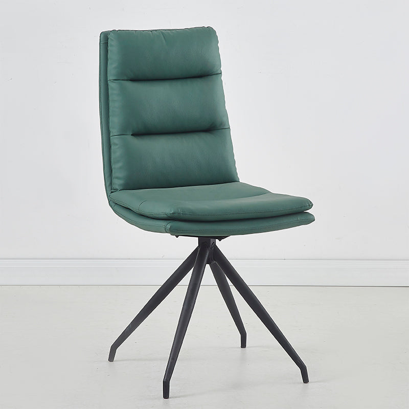 Chaises de salle à manger en cuir de chaise à dossier solide sans accoudoirs de style industriel pour un usage domestique
