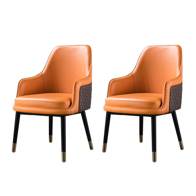 Chaise de salle à manger à dossier solide avec bras de style contemporain, chaises de salle à manger rembourrées