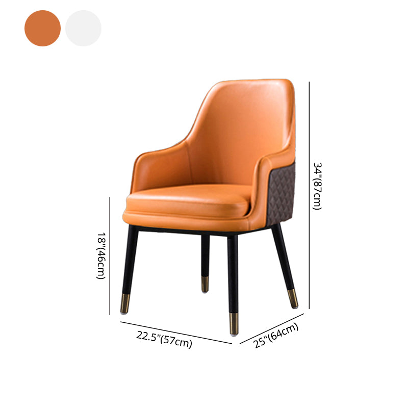 Silla de comedor con respaldo sólido y brazo de estilo contemporáneo Sillas de comedor tapizadas