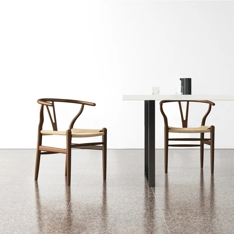 Sillas laterales de comedor Wishbone de estilo moderno Sillas laterales de comedor de madera
