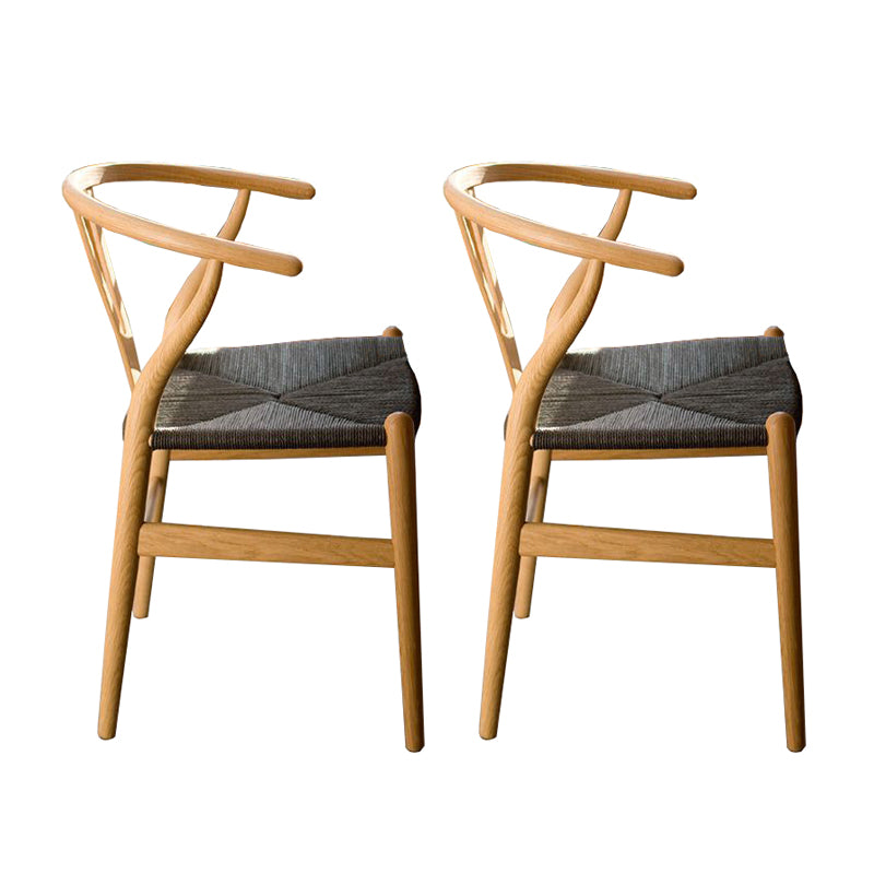 Sillas laterales de comedor Wishbone de estilo moderno Sillas laterales de comedor de madera