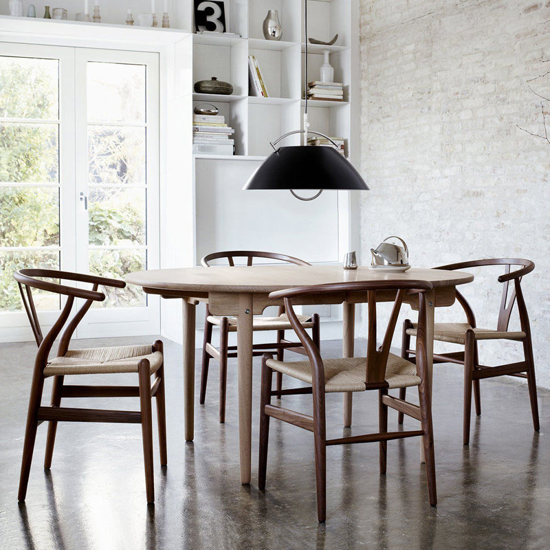 Sillas laterales de comedor Wishbone de estilo moderno Sillas laterales de comedor de madera