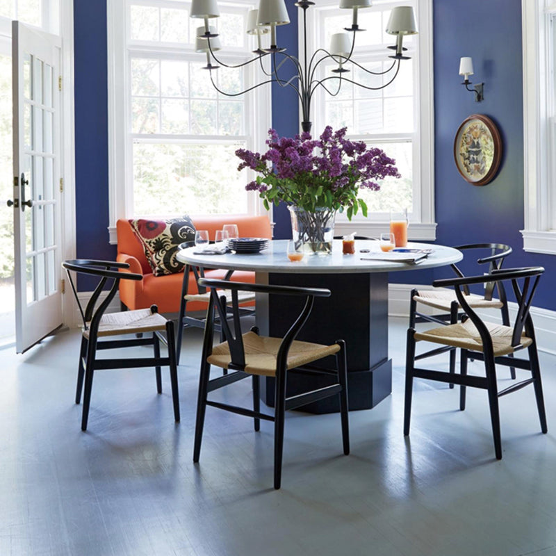 Sillas laterales de comedor Wishbone de estilo moderno Sillas laterales de comedor de madera