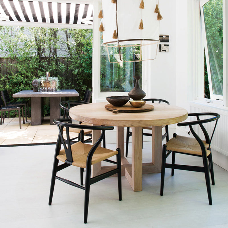 Sillas laterales de comedor Wishbone de estilo moderno Sillas laterales de comedor de madera