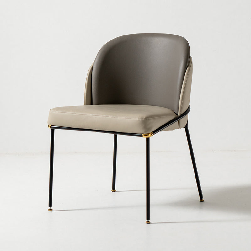Les chaises latérales arrière solides sans bras de style minimaliste ont tapissé les chaises latérales