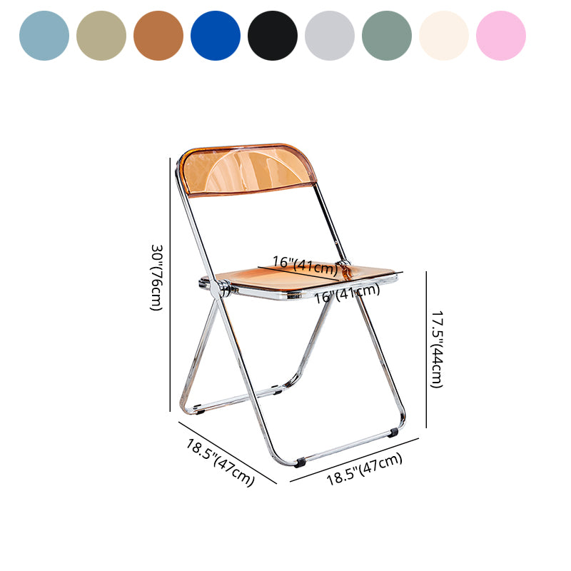 Silla sin brazos de plástico industrial con respaldo abierto para cenar silla lateral