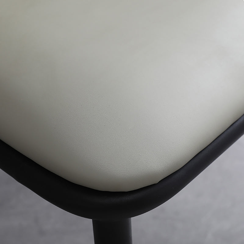 Sillas de comedor con respaldo sólido y brazo de diseño industrial, sillas de comedor de cuero para cocina