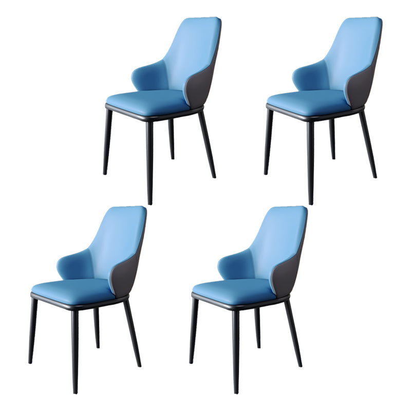 Sillas de comedor con respaldo sólido y brazo de diseño industrial, sillas de comedor de cuero para cocina