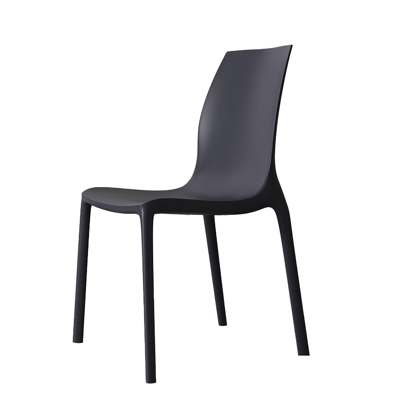 Sillas de comedor sin brazos apilables contemporáneas, silla con respaldo sólido para uso doméstico