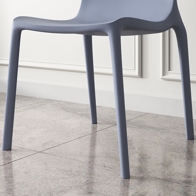 Sillas de comedor sin brazos apilables contemporáneas, silla con respaldo sólido para uso doméstico