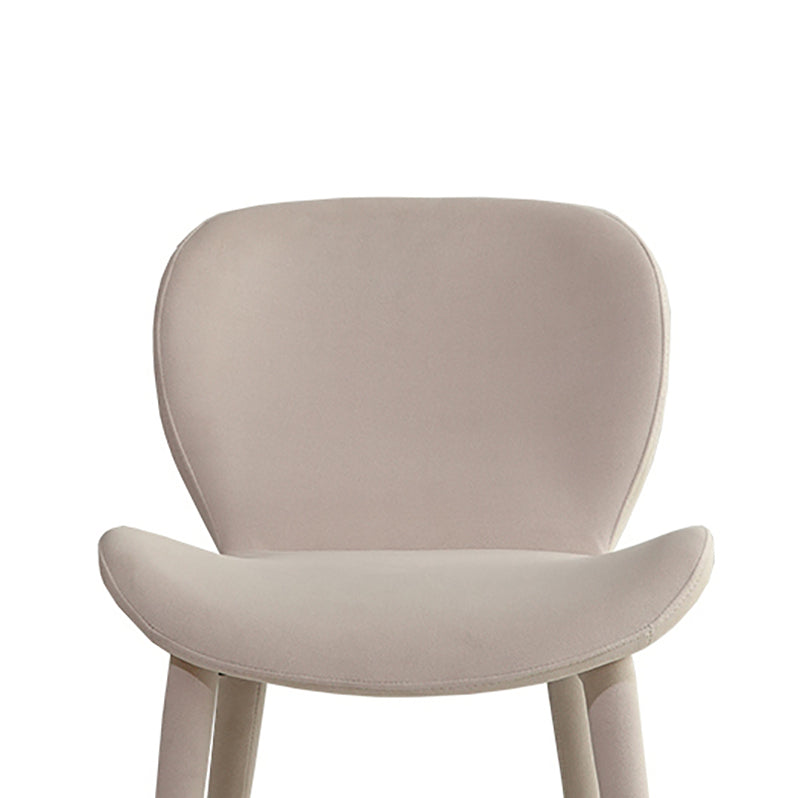 Silla de comedor de tela de lino de estilo moderno, silla de comedor con respaldo sólido y brazo para cocina