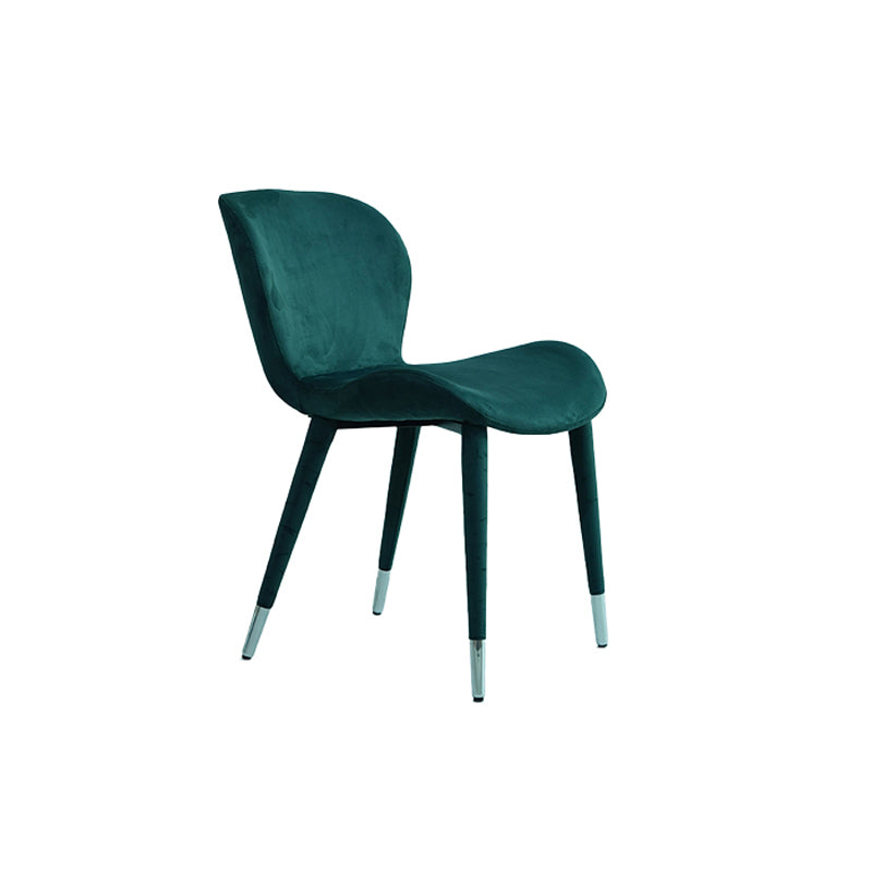 Silla de comedor de tela de lino de estilo moderno, silla de comedor con respaldo sólido y brazo para cocina