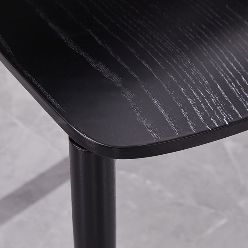 Silla lateral de comedor con respaldo abierto de estilo industrial, sillas laterales de madera sin brazos con patas