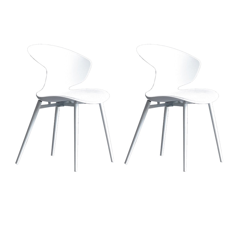 Sillas de comedor de estilo moderno, sillón lateral sin brazos con respaldo lateral de metal para cocina