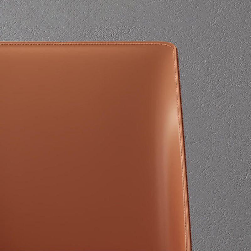 Silla Parsons de restaurante estilo diseñador, silla de comedor con acabado mate de cuero