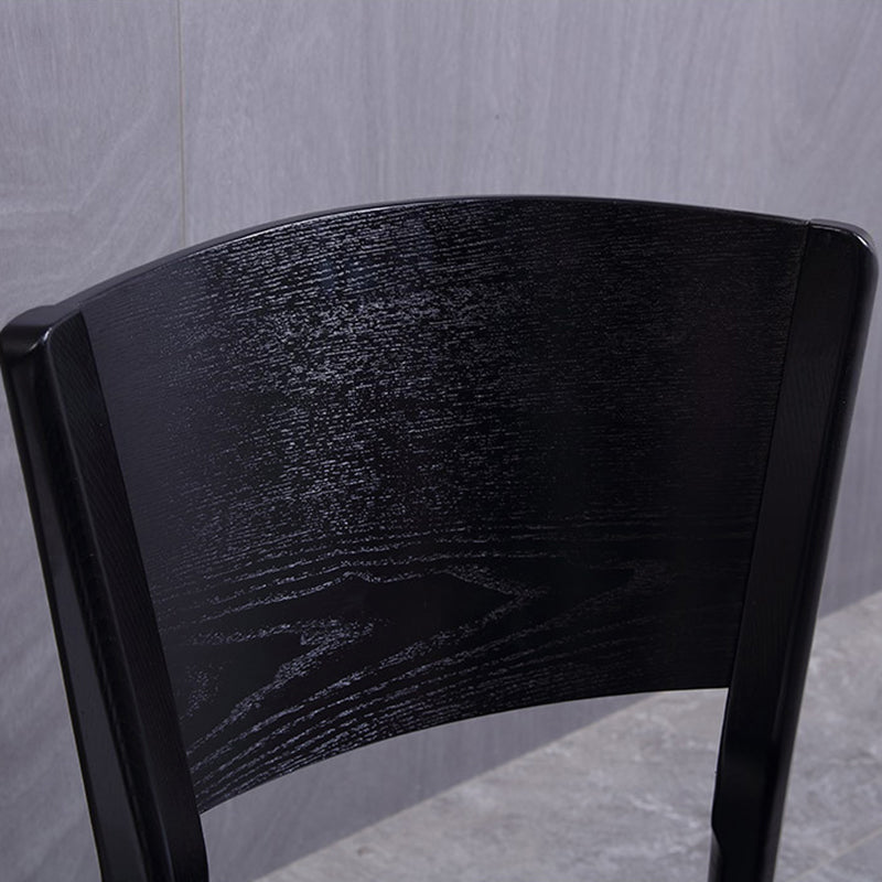 Silla lateral de comedor con respaldo abierto de estilo industrial, sillas de comedor laterales de madera para cocina