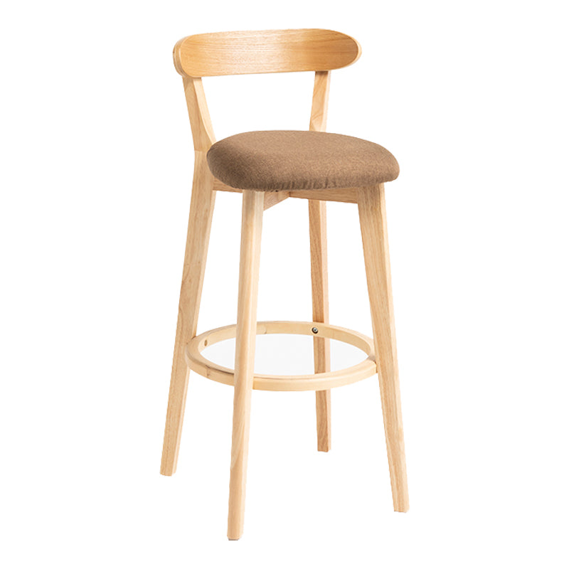 Taburete moderno de los brazos del brazo del respaldo de la madera de la madera con cojín