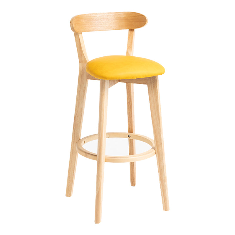 Taburete moderno de los brazos del brazo del respaldo de la madera de la madera con cojín
