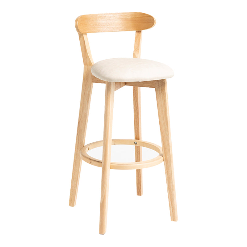 Taburete moderno de los brazos del brazo del respaldo de la madera de la madera con cojín