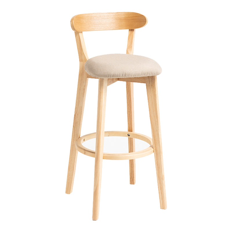 Taburete moderno de los brazos del brazo del respaldo de la madera de la madera con cojín