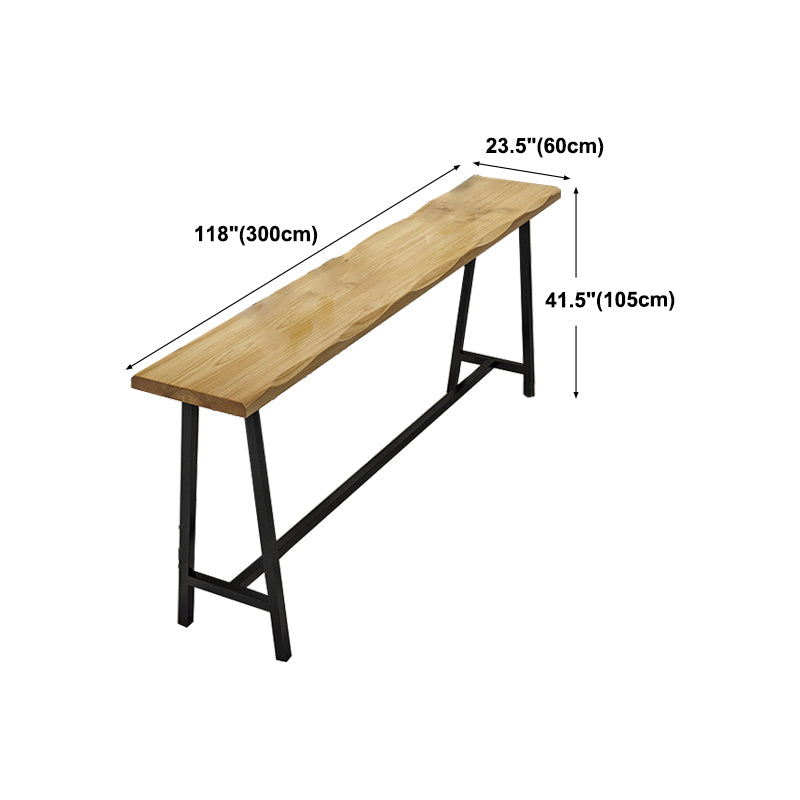 Mesa de comedor de contador interior de madera de madera maciza mesa de comedor especializada mesa de patio en natural