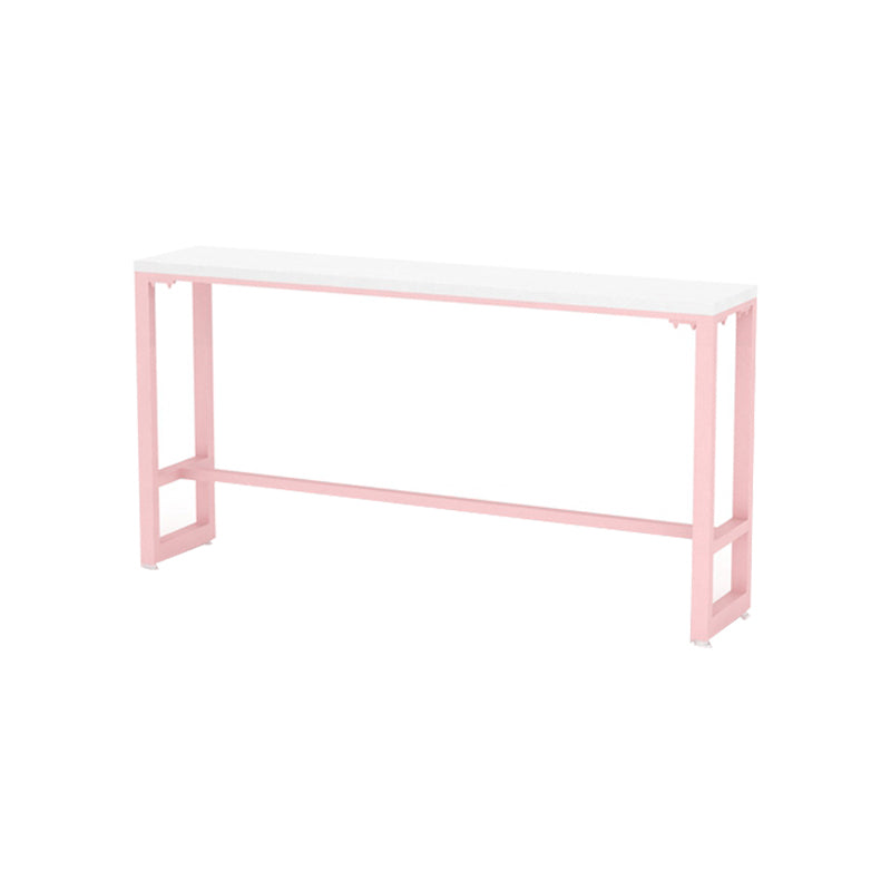 Café und Breakroom Moderne Pub/Stangentisch Rechteck Footstütze Pink Stangenhöhe Pubtisch Tisch
