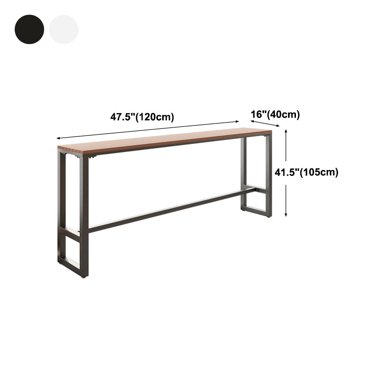 Mesa de reposapiés de madera al aire libre/mesa de pub rectangle bistro bar de altura de altura de la barra