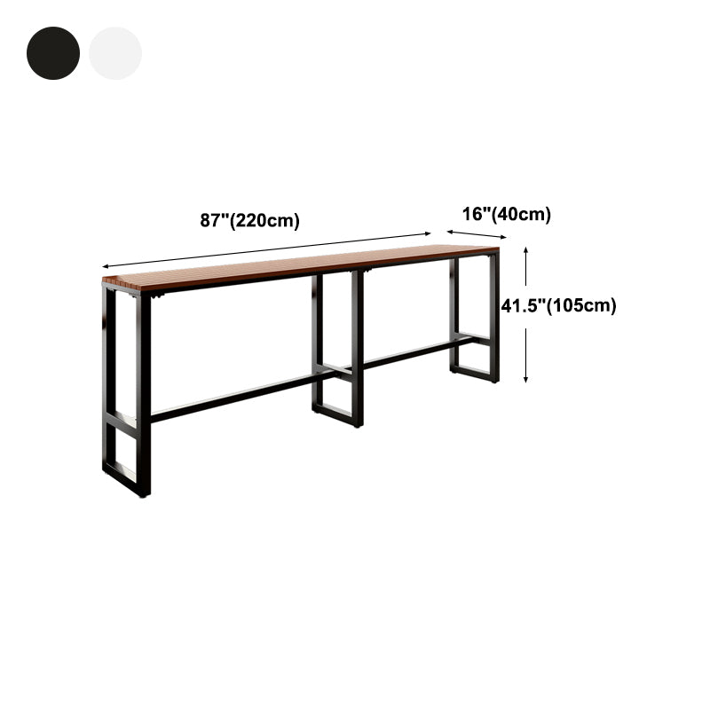 Mesa de reposapiés de madera al aire libre/mesa de pub rectangle bistro bar de altura de altura de la barra