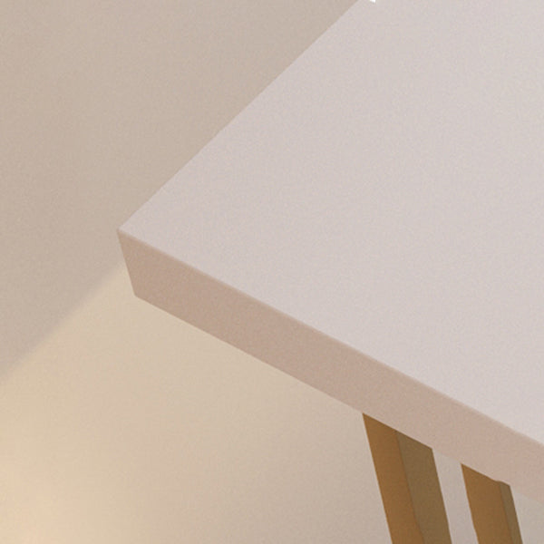 Glam Rectangle Bar Table Indoor Gold Iron Bar Dining Table with Sled Pedestal, Only Table