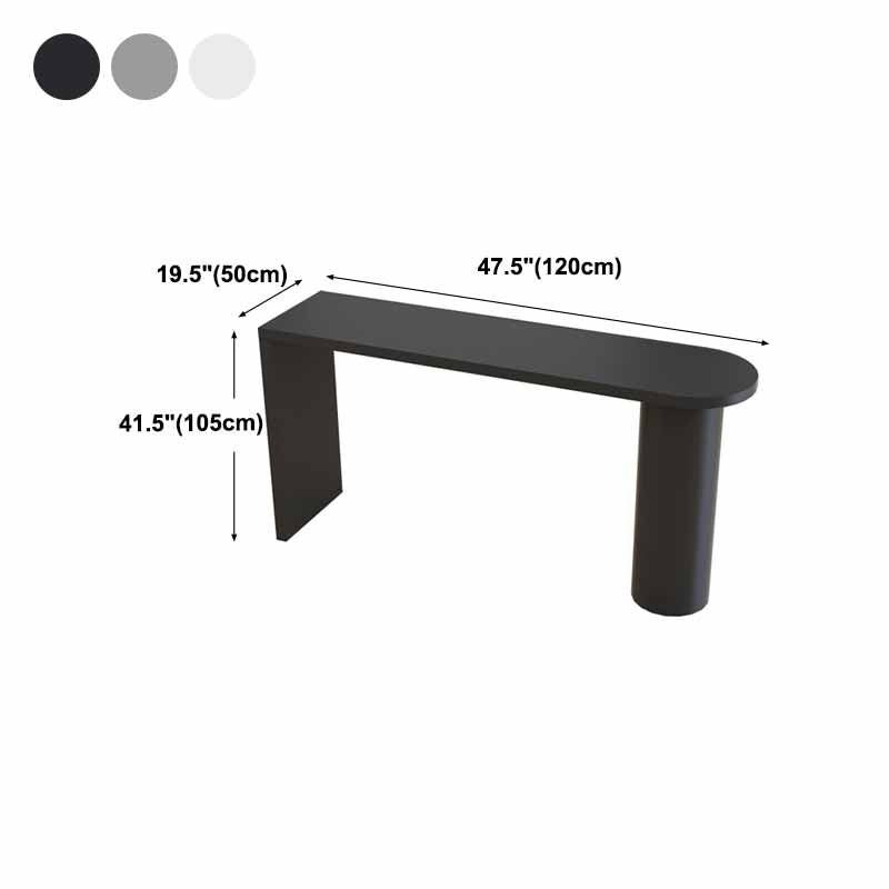 42-inch Height Cocktail Bar Table Industrial Style Wood Rounded Corners Top Bar Table