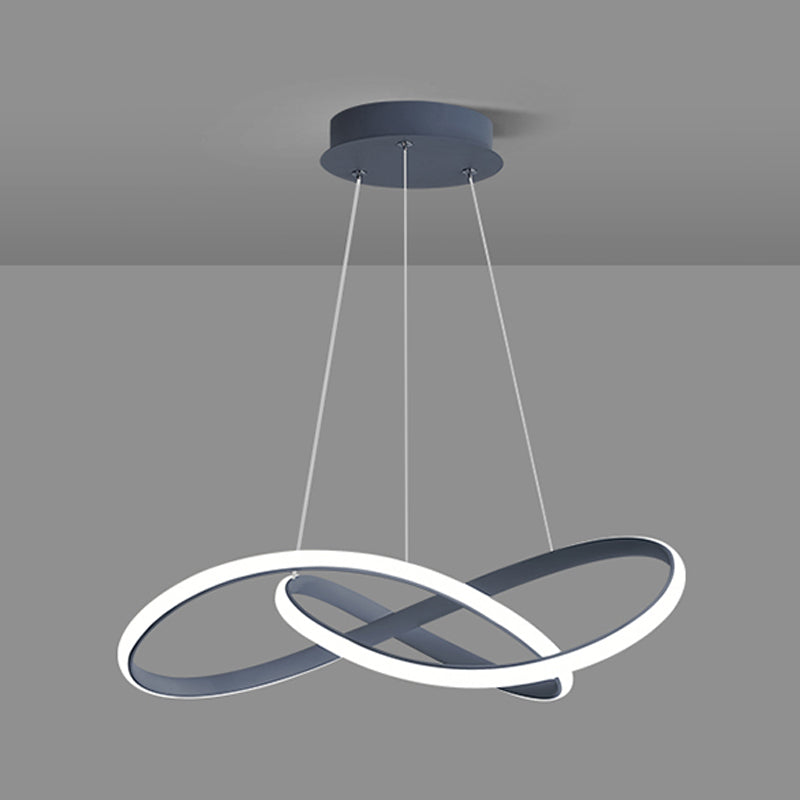 Linear Shape Chandelier Lamp Modern Single Light LED Hanging Light for Bedroom