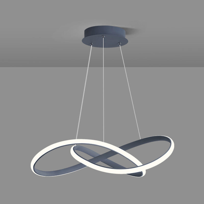 Linear Shape Chandelier Lamp Modern Single Light LED Hanging Light for Bedroom