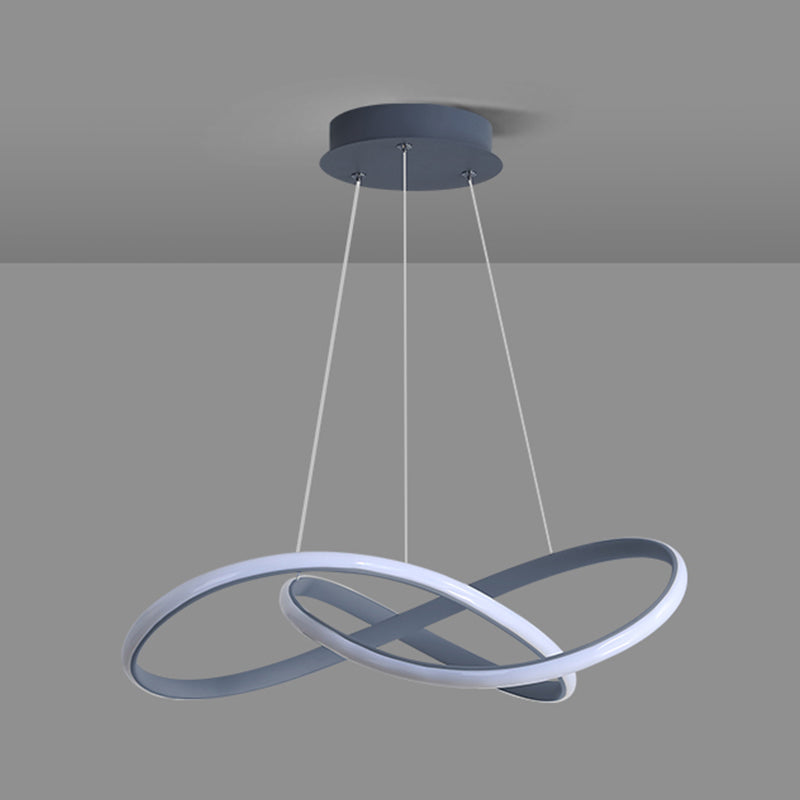 Linear Shape Chandelier Lamp Modern Single Light LED Hanging Light for Bedroom