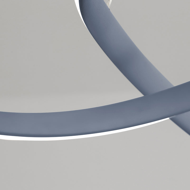 Linear Shape Chandelier Lamp Modern Single Light LED Hanging Light for Bedroom