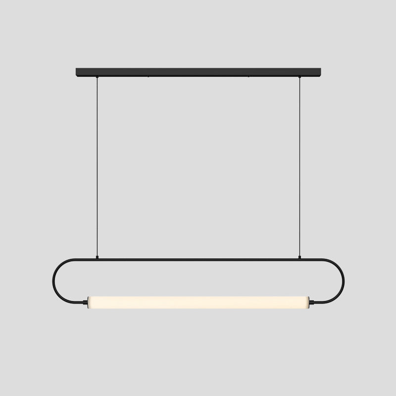 Lineal colgante isla luz contemporánea lámpara de lámpara de metal lámpara para comedor