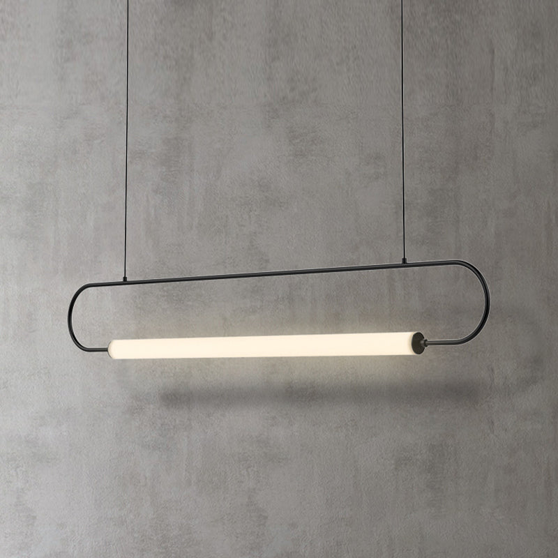 Lineal colgante isla luz contemporánea lámpara de lámpara de metal lámpara para comedor
