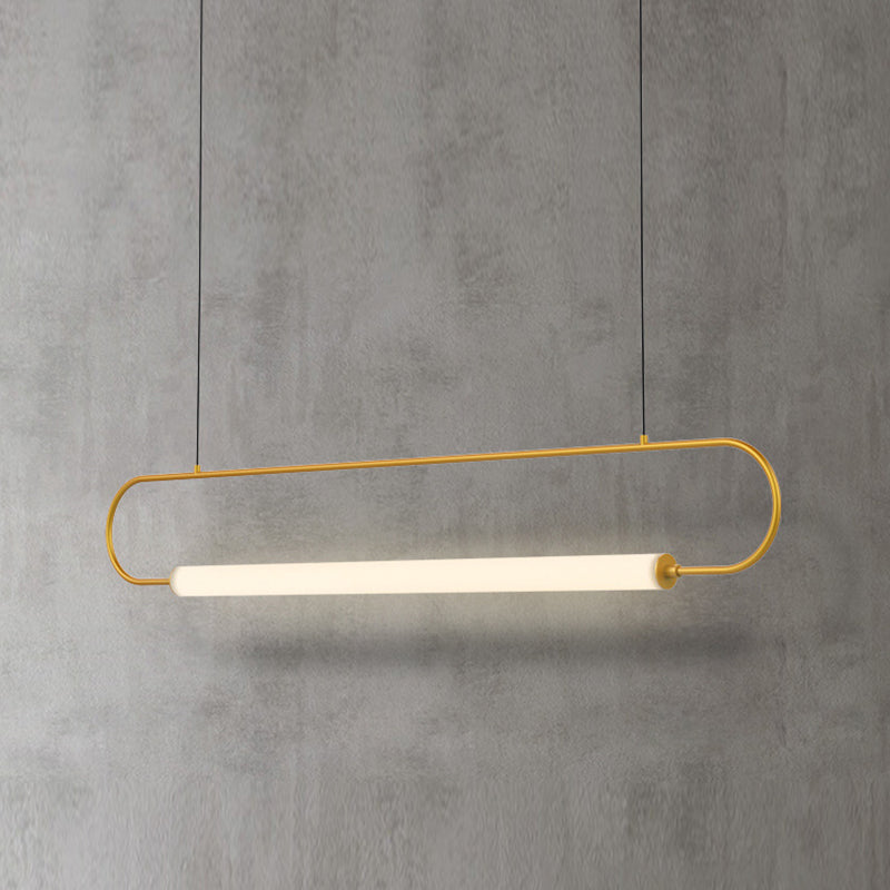 Lineal colgante isla luz contemporánea lámpara de lámpara de metal lámpara para comedor